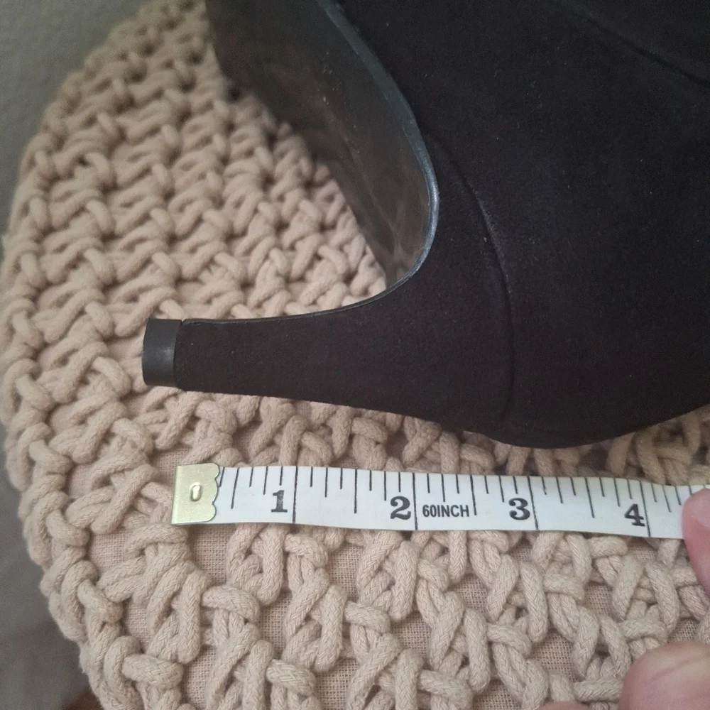 New Antonio Di Falia Black Suede Ankle Booties Made In PORTUGAL - Picture 6 of 8